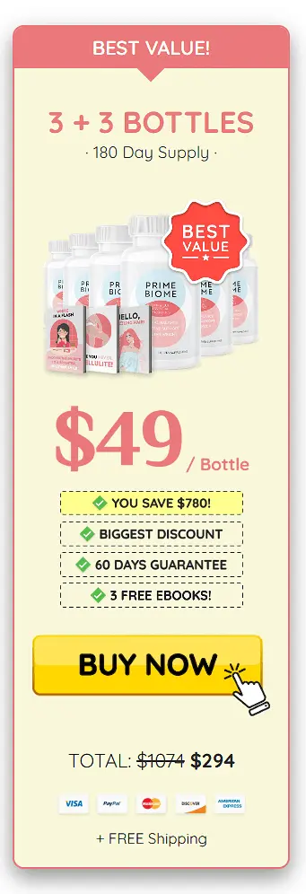 primebiome 6 bottle